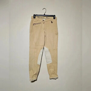 Vequi Comfort Breeches Pants Size 28 Beige Tan Equestrian Horse Riding Adult